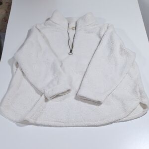 Como Blu Cozy White Fleece Cabincore Pullover 2x Cabincore Essential